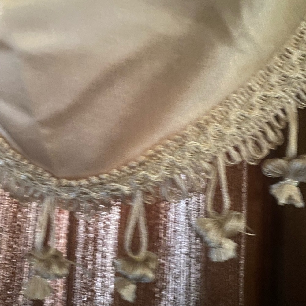 Regal Home Regency Valance Rod Pocket Waterfall Valance in cream set of 3 - Picture 7 of 13